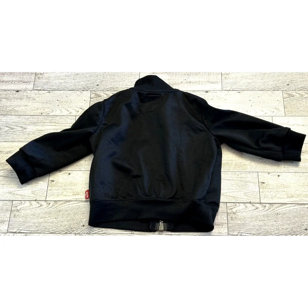 Levis Baby lightweight black Full Zip Track jacket Logo Sleeves SIZE‎ 3 MONTHS